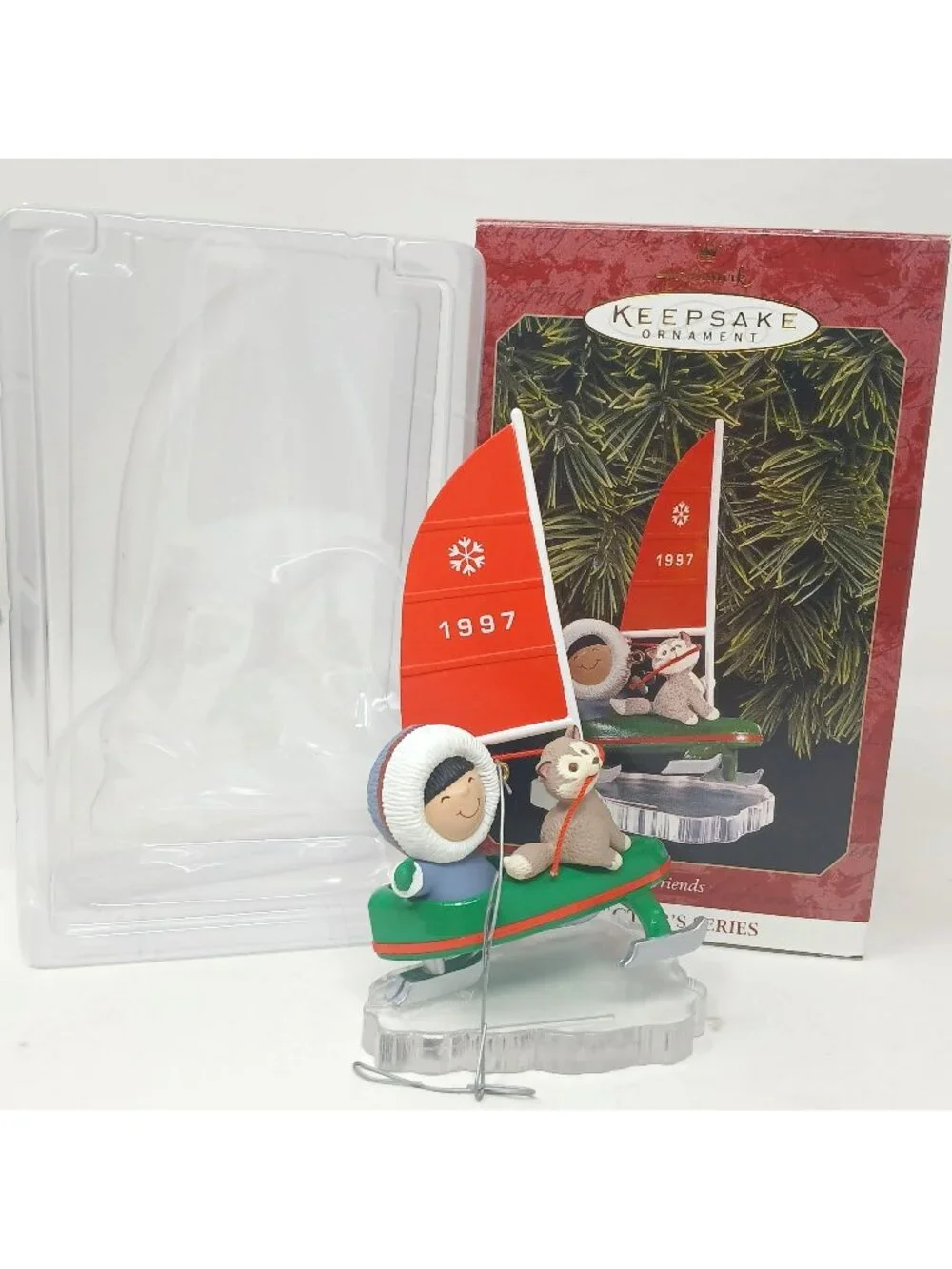 Hallmark Keepsake Ornament Frosty Friends Iceboat 1997 Collectible Series #D-9